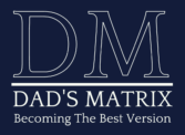 Dads Matrix Logo Navy background